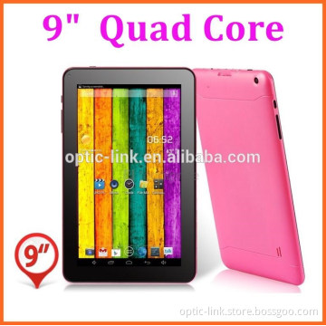 Cheap 9 inch A33 Quad Core tablet PC Wifi Bluetooth 3G HD Screen 7 Colors available
